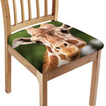 Funny Giraffe Print Chair Cushion Cover