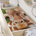 Funny Giraffe Print Changing Pad Cover