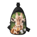 Funny Giraffe Print Sling Bag