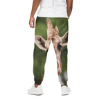 Funny Giraffe Print Cotton Pants