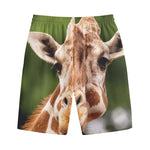 Funny Giraffe Print Cotton Shorts