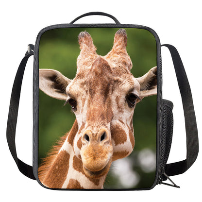 Funny Giraffe Print Crossbody Lunch Bag