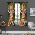 Funny Giraffe Print Grommet Curtain Panels