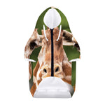 Funny Giraffe Print Dog Zip Up Hoodie