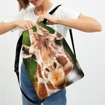 Funny Giraffe Print Drawstring Backpack