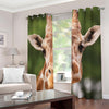 Funny Giraffe Print Extra Wide Grommet Curtains