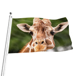 Funny Giraffe Print Flag