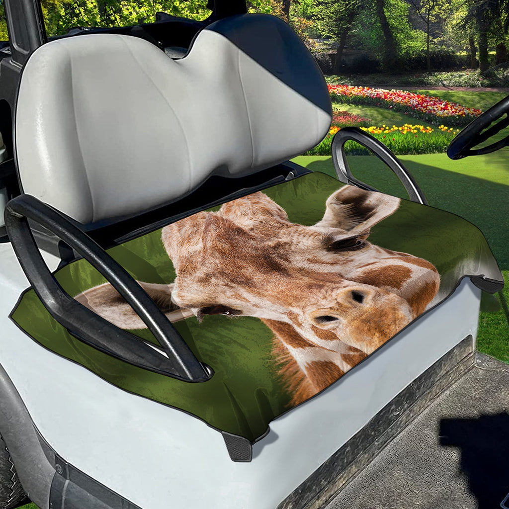 Funny Giraffe Print Golf Cart Seat Cover
