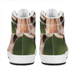 Funny Giraffe Print High Top Leather Sneakers