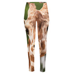 Funny Giraffe Print High-Waisted Pocket Leggings