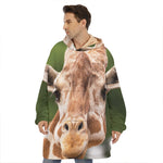 Funny Giraffe Print Hoodie Blanket