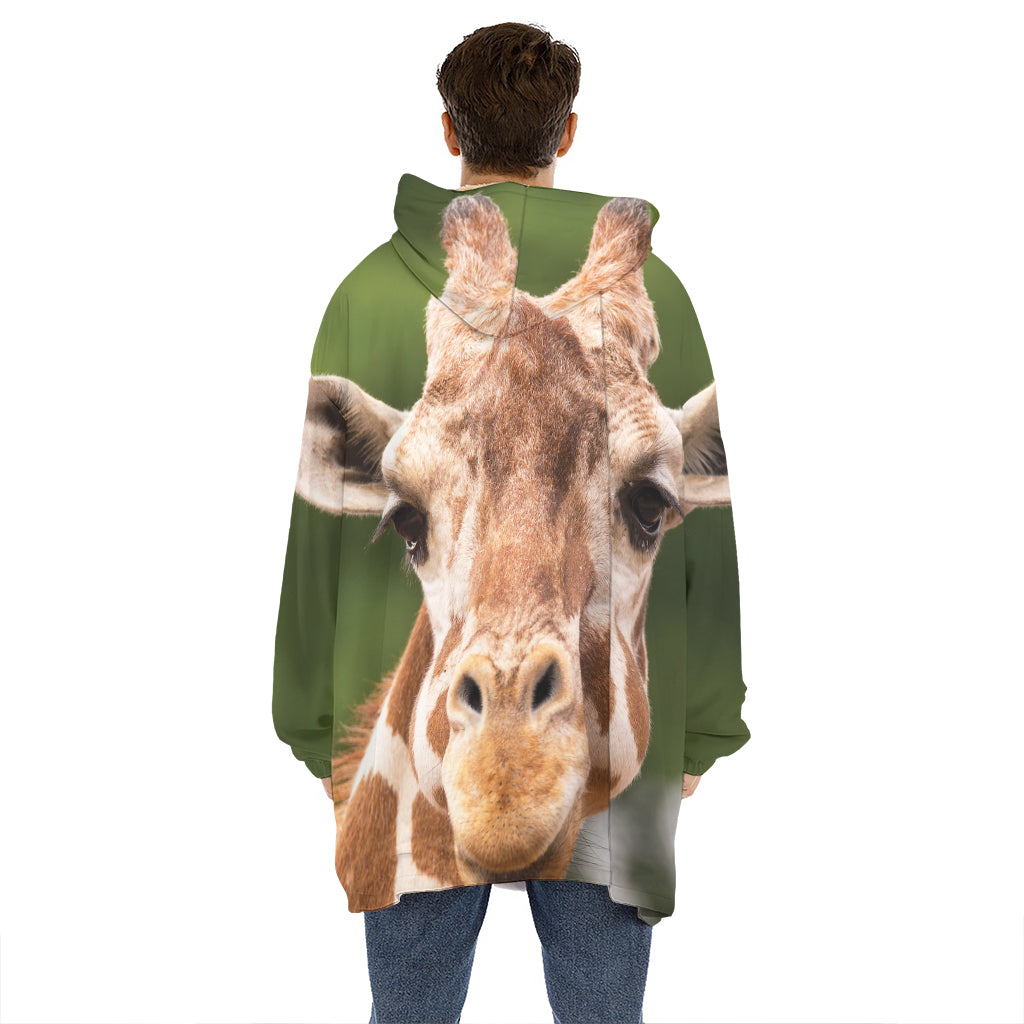 Funny Giraffe Print Hoodie Blanket