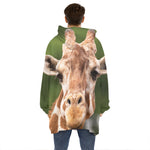 Funny Giraffe Print Hoodie Blanket