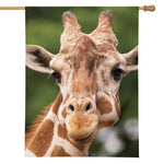 Funny Giraffe Print House Flag