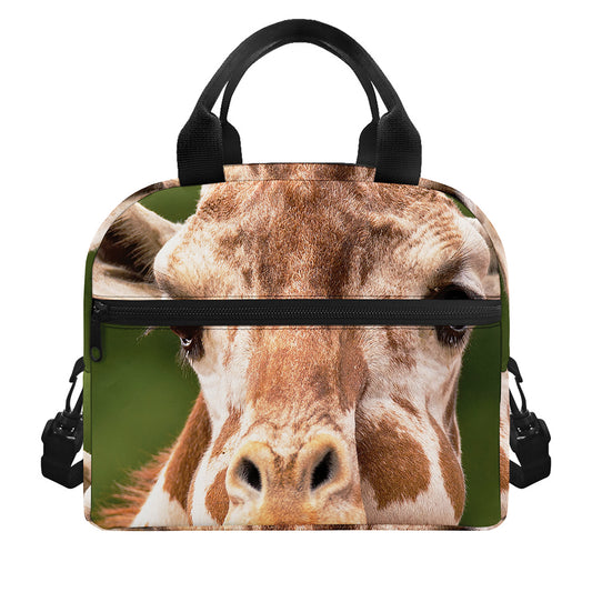 Funny Giraffe Print Insulated Lunch Bag