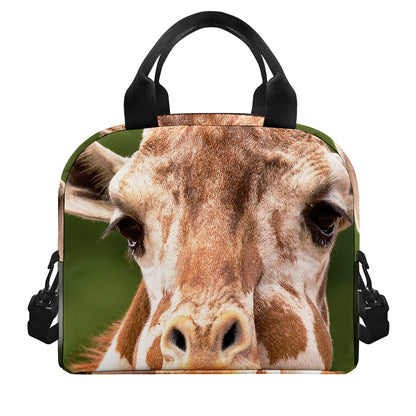 Funny Giraffe Print Insulated Lunch Bag
