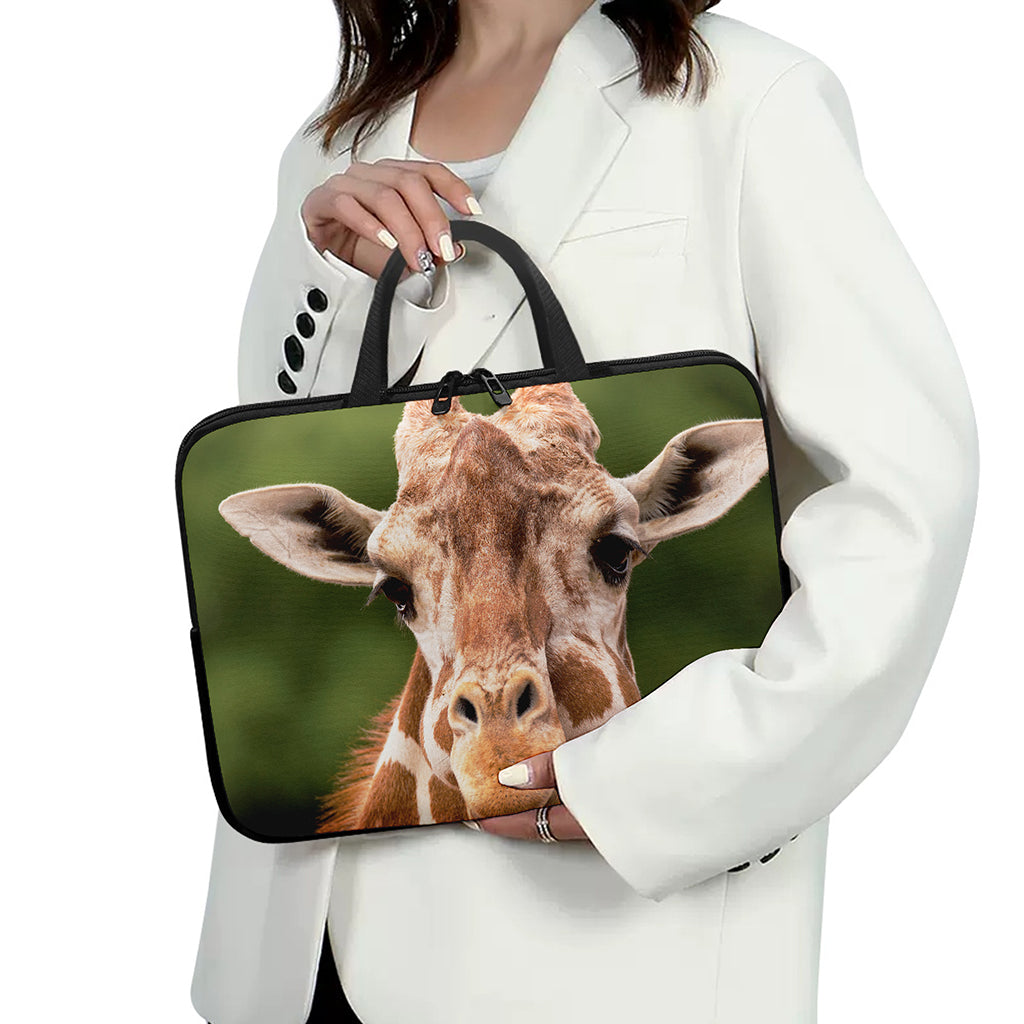 Funny Giraffe Print Laptop Sleeve With Handle