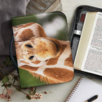 Funny Giraffe Print Leather Bible Cover