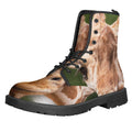 Funny Giraffe Print Lace-Up Boots