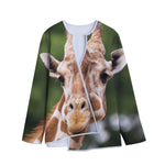 Funny Giraffe Print Long Sleeve Short Coat