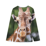 Funny Giraffe Print Long Sleeve Short Coat