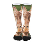 Funny Giraffe Print Long Socks