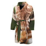 Funny Giraffe Print Men's Bathrobe