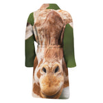 Funny Giraffe Print Men's Bathrobe