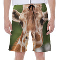 Funny Giraffe Print Men's Beach Shorts