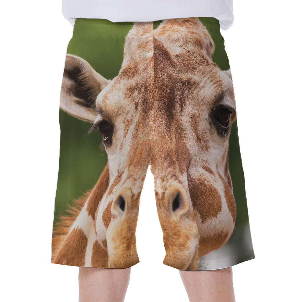 Funny Giraffe Print Men's Beach Shorts