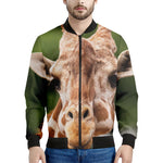 Funny Giraffe Print Men's Bomber Jacket