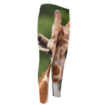 Funny Giraffe Print Men's Compression Pants