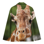 Funny Giraffe Print Men's Cotton Blazer