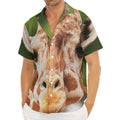 Funny Giraffe Print Men's Deep V-Neck Shirt