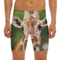 Funny Giraffe Print Men's Long Boxer Briefs