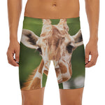 Funny Giraffe Print Men's Long Boxer Briefs