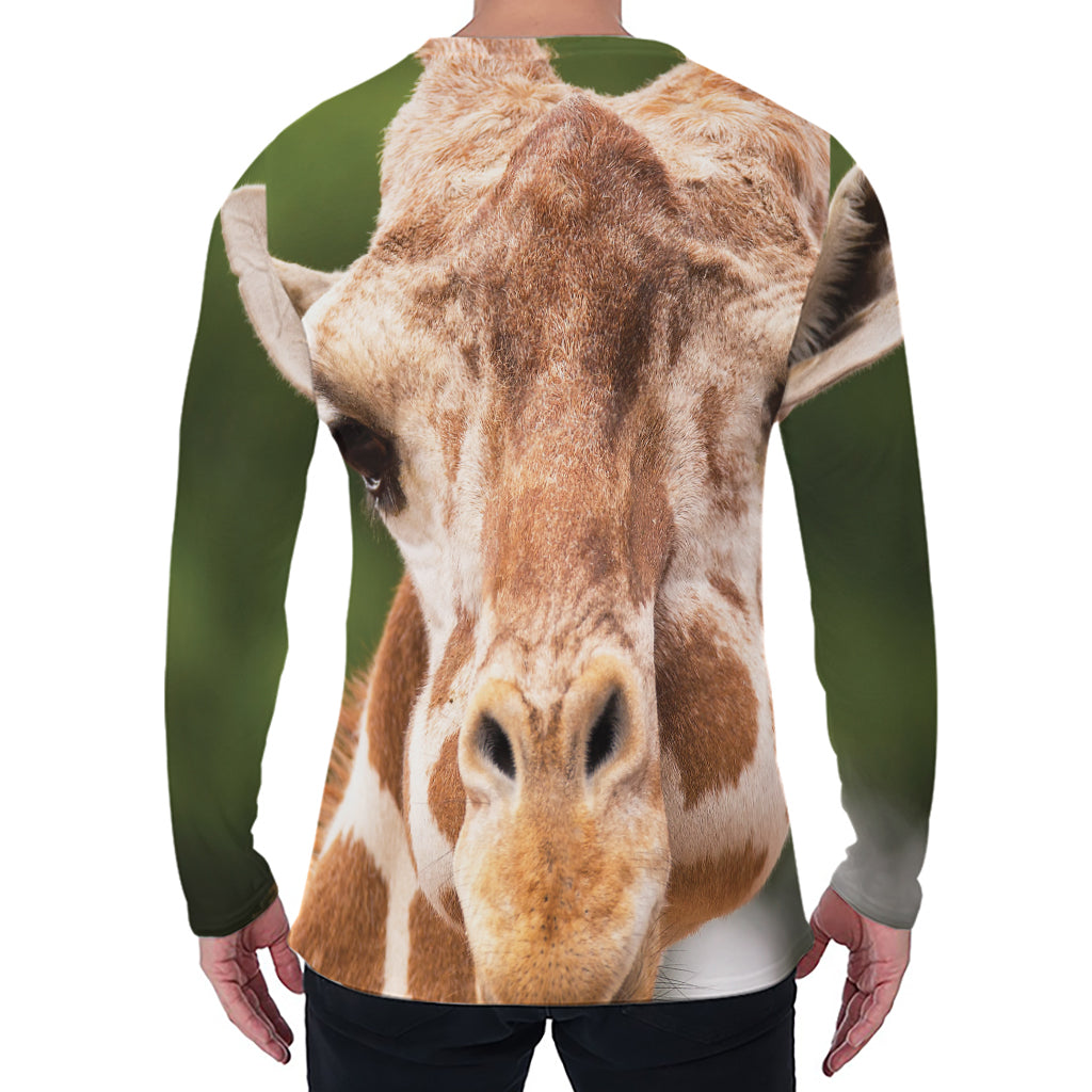 Funny Giraffe Print Men's Long Sleeve T-Shirt