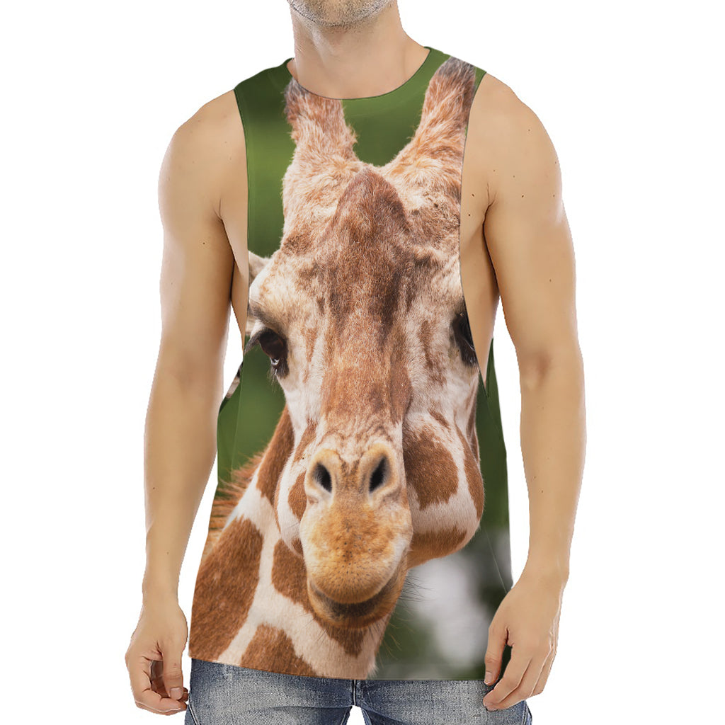 Funny Giraffe Print Men's Muscle Tank Top