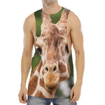 Funny Giraffe Print Men's Muscle Tank Top