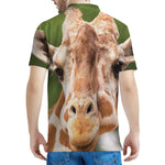 Funny Giraffe Print Men's Polo Shirt
