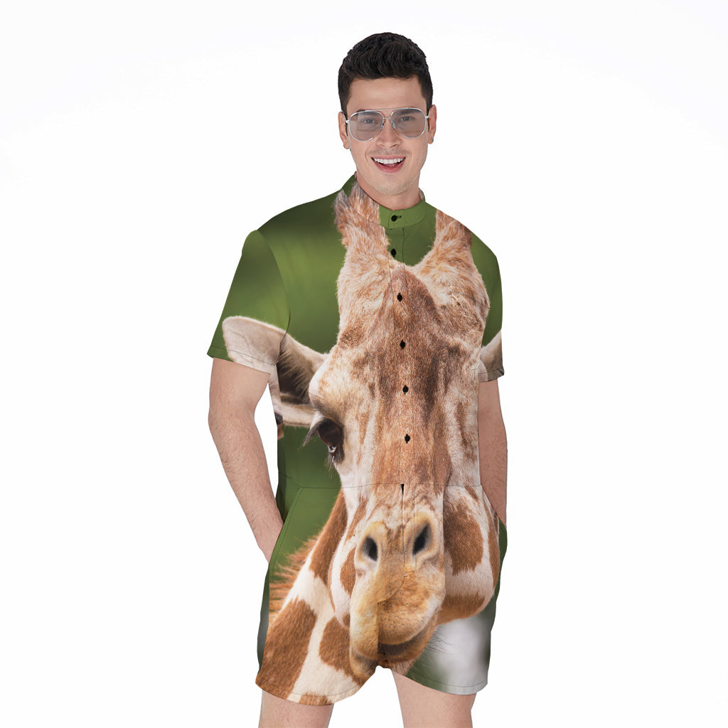 Funny Giraffe Print Men's Rompers