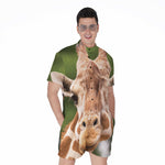 Funny Giraffe Print Men's Rompers