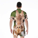 Funny Giraffe Print Men's Rompers