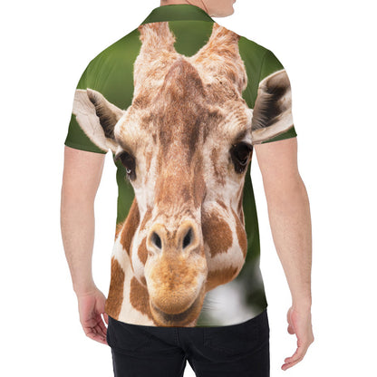Funny Giraffe Print Men's Shirt
