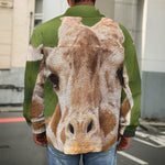 Funny Giraffe Print Men's Shirt Jacket