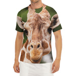 Funny Giraffe Print Men's Short Sleeve Rash Guard