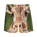 Funny Giraffe Print Men's Sports Shorts