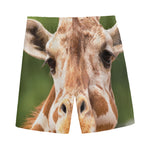Funny Giraffe Print Men's Sports Shorts