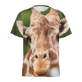 Funny Giraffe Print Men's Athletic T-Shirt