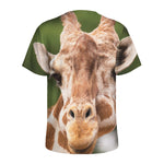 Funny Giraffe Print Men's Sports T-Shirt